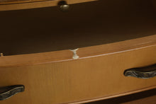Load image into Gallery viewer, Pair of Traditional Oak Nightstands with Pull Out Tables