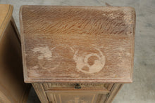 Load image into Gallery viewer, Pair of Oak Nightstands with Marquetry Doors and Single Drawer