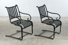 Load image into Gallery viewer, Pair of Summer Classics Black Iron Cantilever Armchairs
