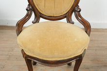 Load image into Gallery viewer, Pair of Victorian Style Tufted Parlor Chairs with Velvet Velour Upholstery