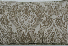 Load image into Gallery viewer, Pair Decorative Throw Pillows Beige Damask Pattern 2 Sizes Set