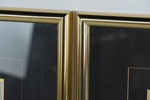 Load image into Gallery viewer, Pair of Framed Asian Bird and Floral Vase Prints with Gold Mats 16.5 x 18.5