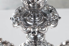Load image into Gallery viewer, Pair of Reed and Barton Renaissance Silver Candelabras with Glass Holders