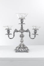 Load image into Gallery viewer, Pair of Reed and Barton Renaissance Silver Candelabras with Glass Holders