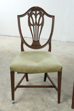 Load image into Gallery viewer, Pair of Hepplewhite Style Mahogany Dining Chairs with Shield Backs
