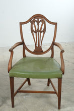 Load image into Gallery viewer, Pair of Hepplewhite Style Mahogany Dining Chairs with Shield Backs