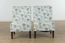 Load image into Gallery viewer, Pair of Nathaniel Home Blue Flora Accent Chairs