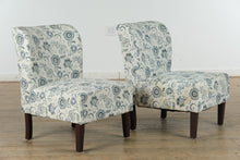 Load image into Gallery viewer, Pair of Nathaniel Home Blue Flora Accent Chairs