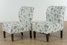 Load image into Gallery viewer, Pair of Nathaniel Home Blue Flora Accent Chairs