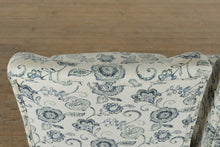 Load image into Gallery viewer, Pair of Nathaniel Home Blue Flora Accent Chairs