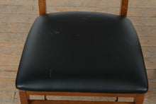 Load image into Gallery viewer, Set of 2 Stakmore Fruitwood Folding Dining Chairs Black Vinyl Seats