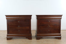 Load image into Gallery viewer, Pair of Sumter Furniture Dark Cherry Nightstands with Felt Lined Drawers