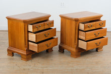 Load image into Gallery viewer, Pair Sumter Furniture Solid Oak Nightstands 3 Drawer Traditional