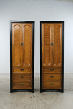Load image into Gallery viewer, Pair of Thomasville Embassy Pier Cabinets with Pull-Out Writing Surfaces
