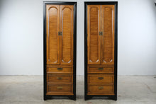 Load image into Gallery viewer, Pair of Thomasville Embassy Pier Cabinets with Pull-Out Writing Surfaces