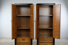Load image into Gallery viewer, Pair of Thomasville Embassy Pier Cabinets with Pull-Out Writing Surfaces