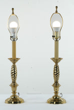 Load image into Gallery viewer, Pair of Twisted Gold Lamps