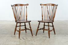 Load image into Gallery viewer, Pair of Vintage Moosehead Solid Wood Windsor Spindle Back Dining Chairs