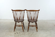 Load image into Gallery viewer, Pair of Vintage Moosehead Solid Wood Windsor Spindle Back Dining Chairs