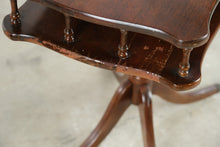 Load image into Gallery viewer, Pair of Brandt Mahogany Pedestal End Tables with Magazine Shelves - Online Only