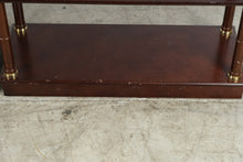 Load image into Gallery viewer, Pair of Regency Style Mahogany Open Bookcases with Brass Accents