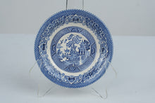 Load image into Gallery viewer, Blue Willow Transferware Tea Cup Saucer 6 Inch Blue and White China