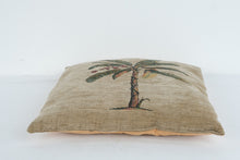 Load image into Gallery viewer, Palm Tree Tapestry Decorative Throw Pillow Tropical Coastal 19 Inch