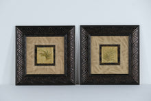 Load image into Gallery viewer, Set of 2 Framed Tropical Palm Prints – “Palma Folium” & “Pinang Raja” – Textured Botanical Wall Art