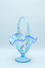 Load image into Gallery viewer, Fenton Paneled Basket in Misty Blue - Museum Collection
