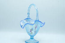 Load image into Gallery viewer, Fenton Paneled Basket in Misty Blue - Museum Collection