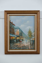 Load image into Gallery viewer, Henry Rogers Original Oil on Canvas – Parisian Street Scene, Signed (16.5" x 20.5")