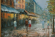 Load image into Gallery viewer, Henry Rogers Original Oil on Canvas – Parisian Street Scene, Signed (16.5" x 20.5")