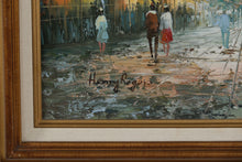 Load image into Gallery viewer, Henry Rogers Original Oil on Canvas – Parisian Street Scene, Signed (16.5" x 20.5")