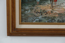 Load image into Gallery viewer, Henry Rogers Original Oil on Canvas – Parisian Street Scene, Signed (16.5" x 20.5")