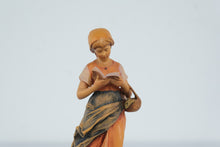 Load image into Gallery viewer, Vintage GG Lang Oberammergau Germany Hand Carved Wood Girl Reading Figurine 1984