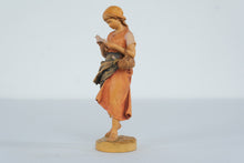 Load image into Gallery viewer, Vintage GG Lang Oberammergau Germany Hand Carved Wood Girl Reading Figurine 1984