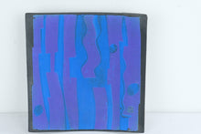 Load image into Gallery viewer, Patrick Horsley Studio Pottery Wall Plate Blue Purple Abstract Ceramic 12 Inch
