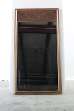 Load image into Gallery viewer, Pecan Mirror with Upper Design - 24" x 47"