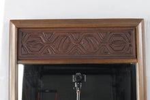 Load image into Gallery viewer, Pecan Mirror with Upper Design - 24" x 47"
