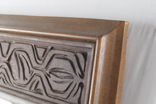 Load image into Gallery viewer, Pecan Mirror with Upper Design - 24" x 47"