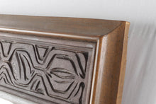 Load image into Gallery viewer, Pecan Mirror with Upper Design - 24" x 47"