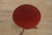 Load image into Gallery viewer, Cherry-Finished Pedestal Side Table