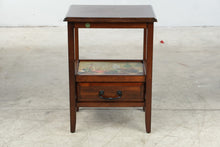 Load image into Gallery viewer, Pier 1 Imports Wood End Table with Drawer and Decorative Shelf