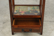 Load image into Gallery viewer, Pier 1 Imports Wood End Table with Drawer and Decorative Shelf