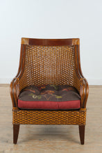 Load image into Gallery viewer, Pier 1 Imports Handwoven Rattan Armchair with Wood Frame