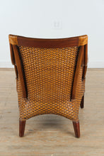 Load image into Gallery viewer, Pier 1 Imports Handwoven Rattan Armchair with Wood Frame