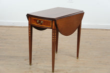 Load image into Gallery viewer, American Masterpiece Collection by Hickory Furniture Inlaid Mahogany Drop-Leaf Side Table with Drawer