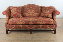 Load image into Gallery viewer, Pennsylvania House Chippendale Style Upholstered Sofa in Red Damask