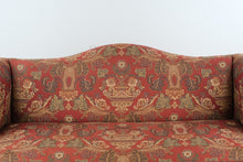 Load image into Gallery viewer, Pennsylvania House Chippendale Style Upholstered Sofa in Red Damask