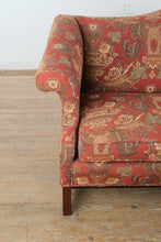 Load image into Gallery viewer, Pennsylvania House Chippendale Style Upholstered Sofa in Red Damask